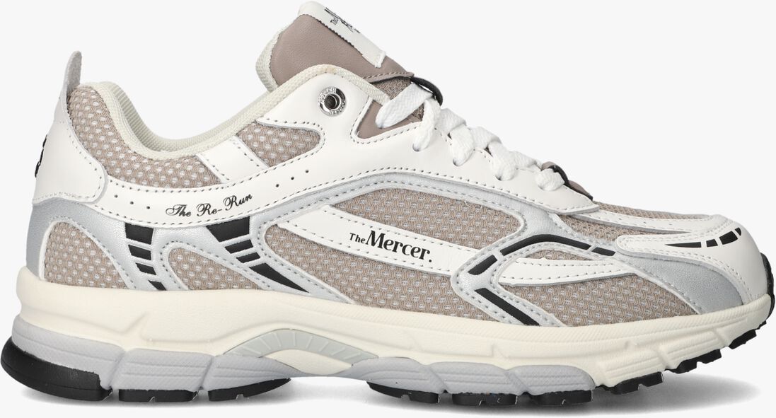witte mercer amsterdam lage sneakers the re-run white silver