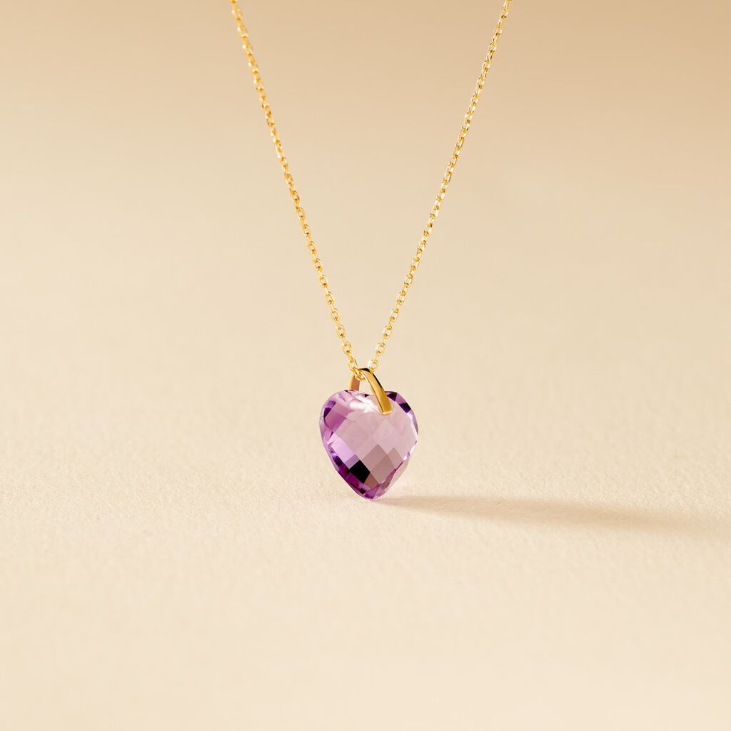 Collier Ludmille Or Jaune Amethyste