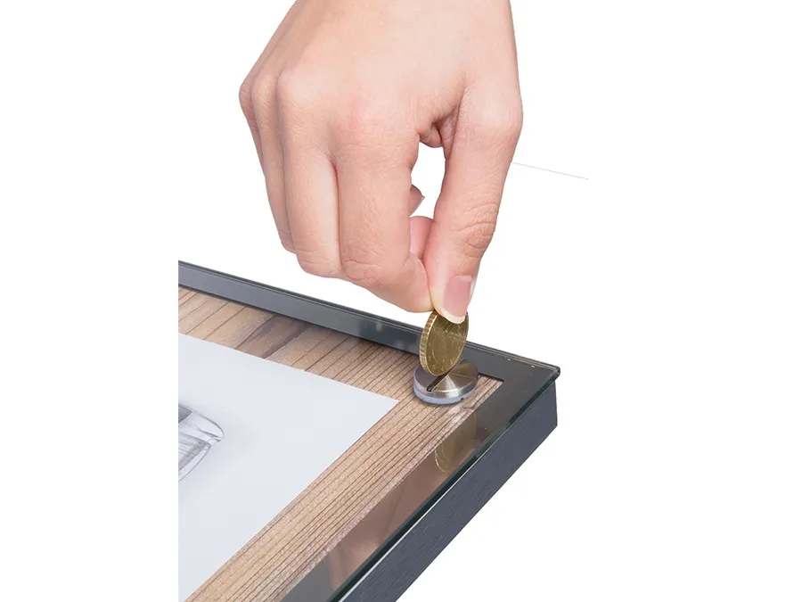 Securit® 1xA4 GLASS STAR informationsdisplay eg
