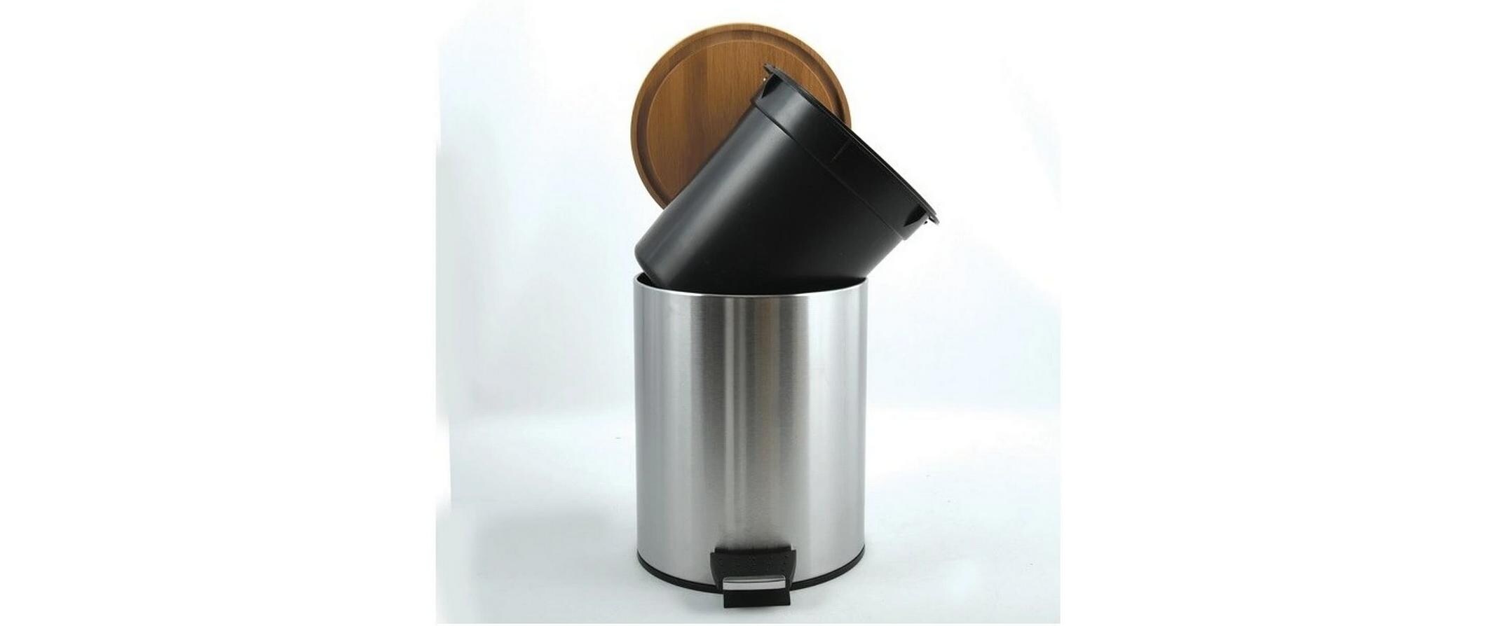 Treteimer Adonis 5 l, GrauTreteimer mit Soft-Close-Deckel