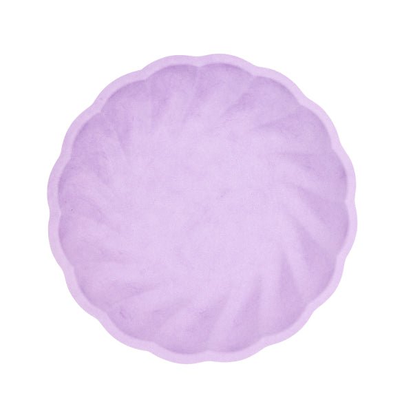 Paarse Borden Rond Swirl Pastel 22,9cm 6st