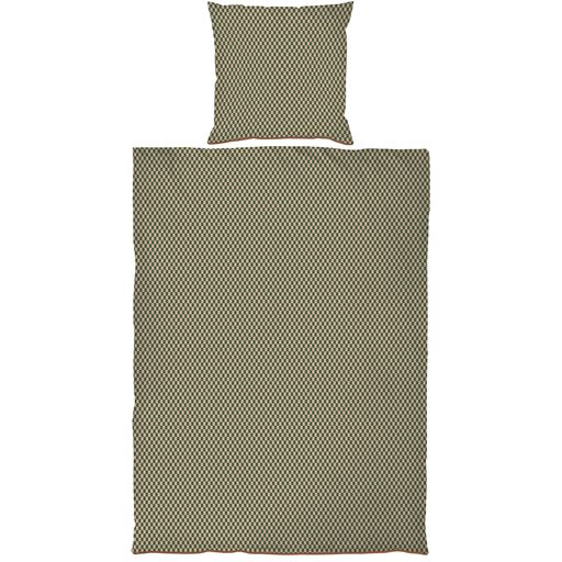 Mette Ditmer Mini Sengesæt, Pine Green/Tan, 140x220 cm