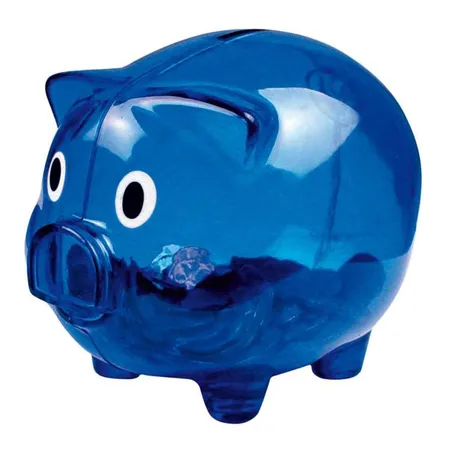 Macma Sparschwein transparent blau