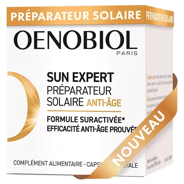 Oenobiol Sun Expert Anti-Idade - Preparação Solar - 30 cápsulas