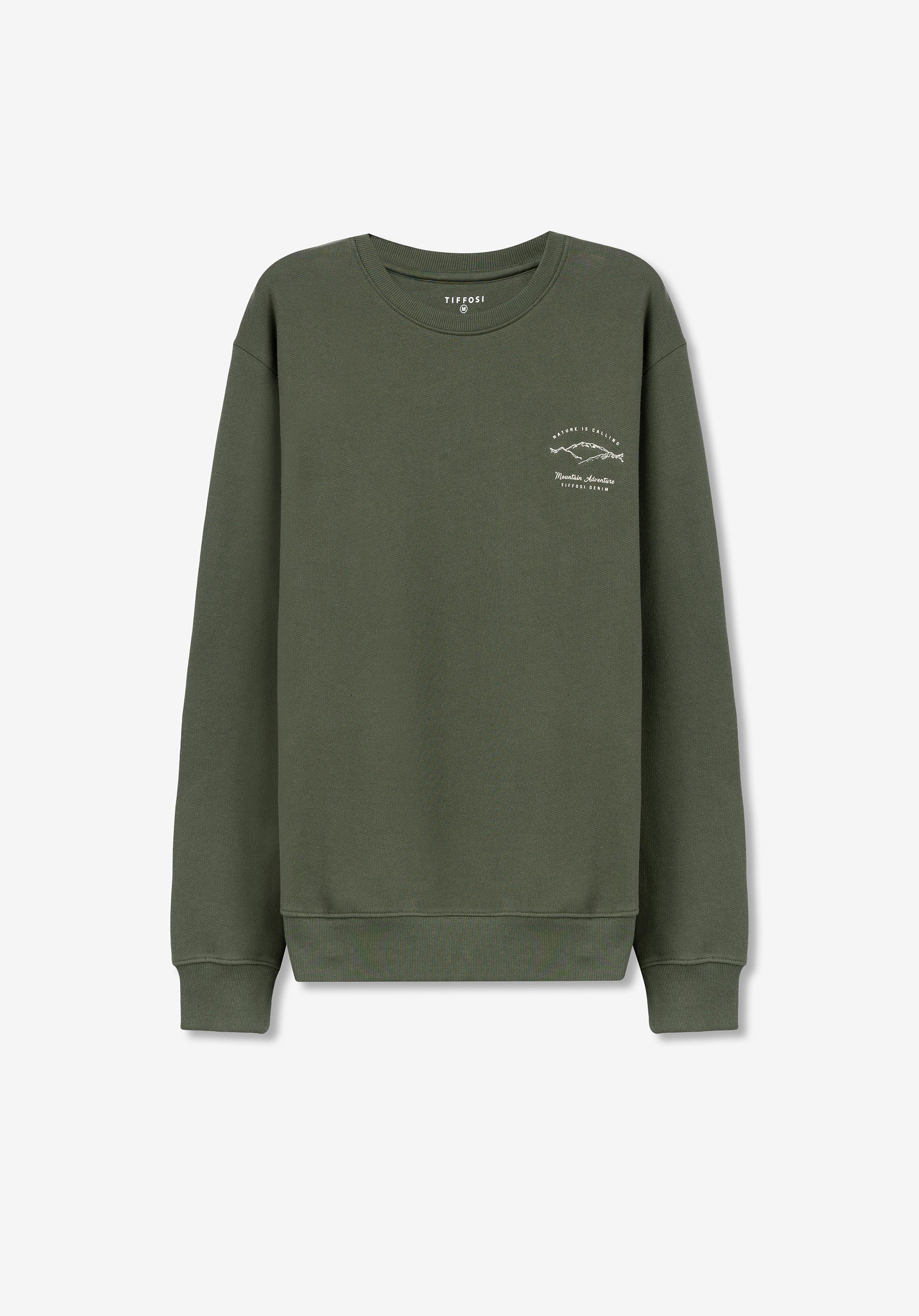 Sweatshirt Estampado e Bordado nas Costas