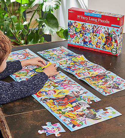 Eeboo Puzzlespiel - 36 Teile - 88,9x25,4 cm - Das lange Musikpaa