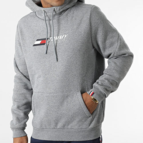 Sweat Capuche 7926 Gris Chiné