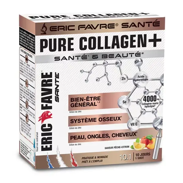Eric Favre Beauté Colágeno Puro + Pêssego Limão 10 sachês monodose