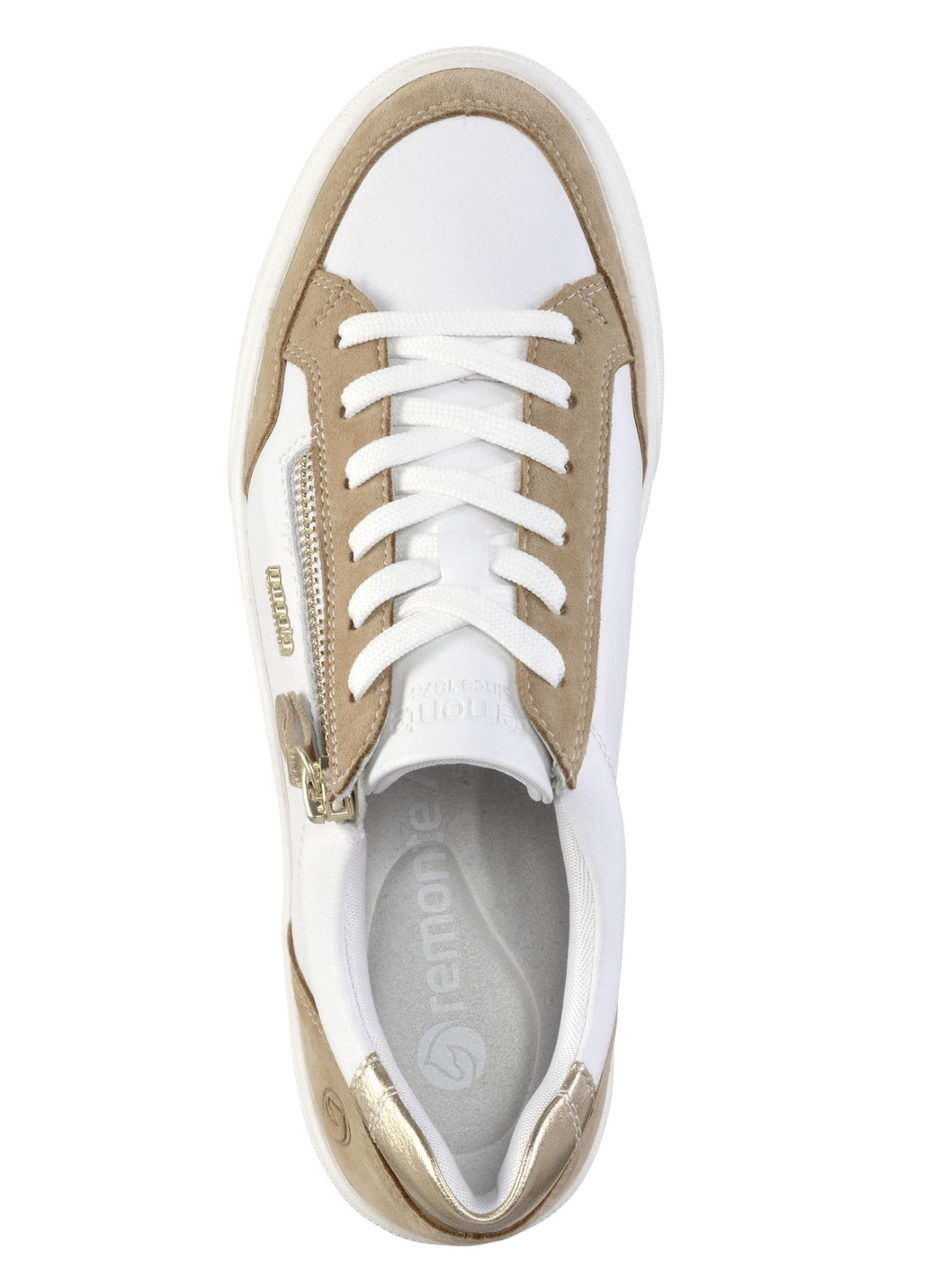 Remonte Sneaker aus Nappa- und Veloursleder mit Metallic-Besatz