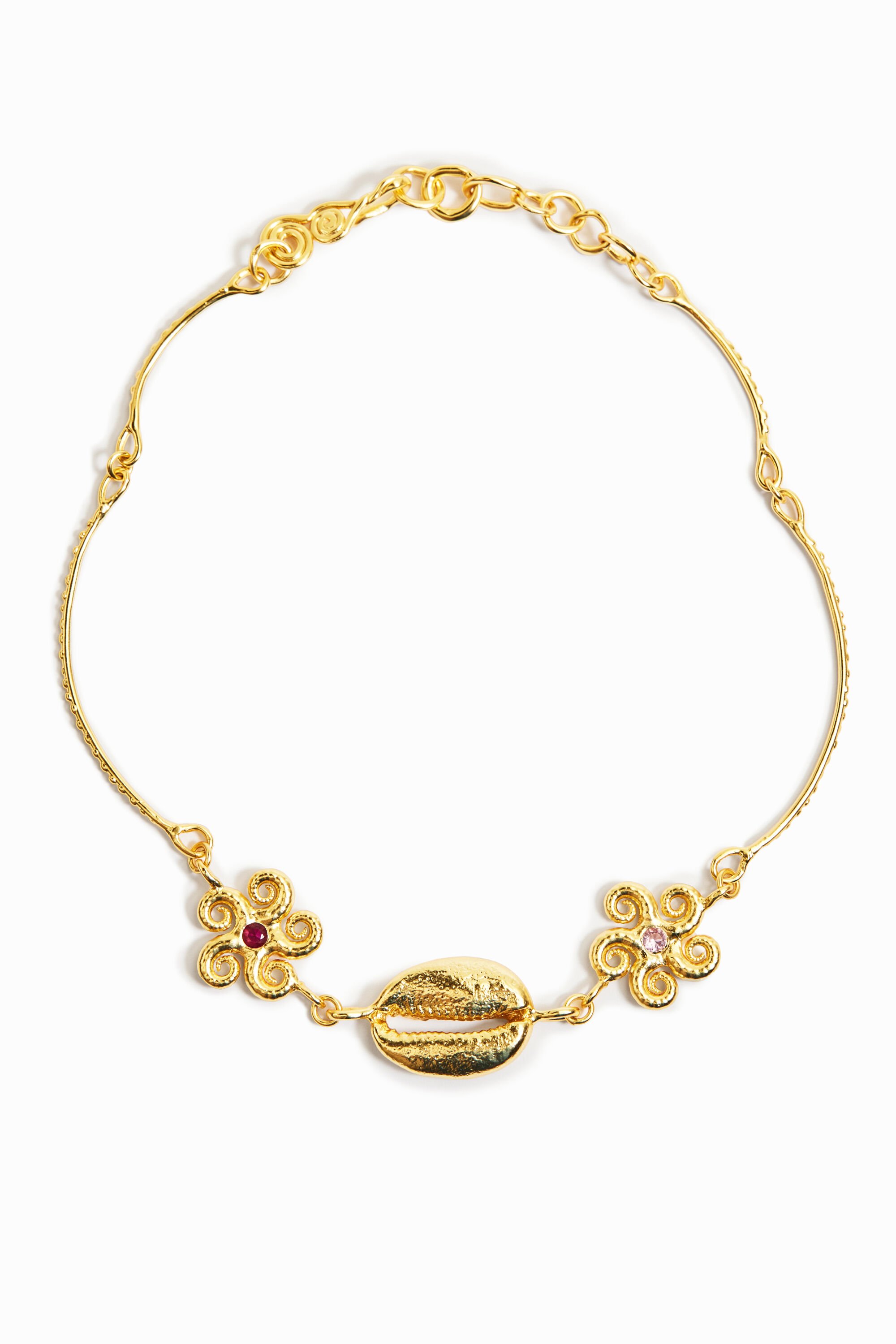 Choker coquillage plaqué or Zalio