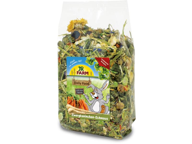 JR Farm Hauptfutter Basic Zwergkaninchen-Schmaus, 2.5 kg Alleinfuttermittel für Zwergkaninchen