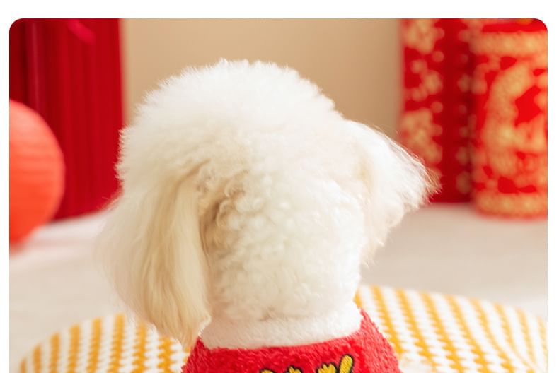Cissilli - Chenille Pet Top voor Chinees Nieuwjaar (diverse ontwerpen)