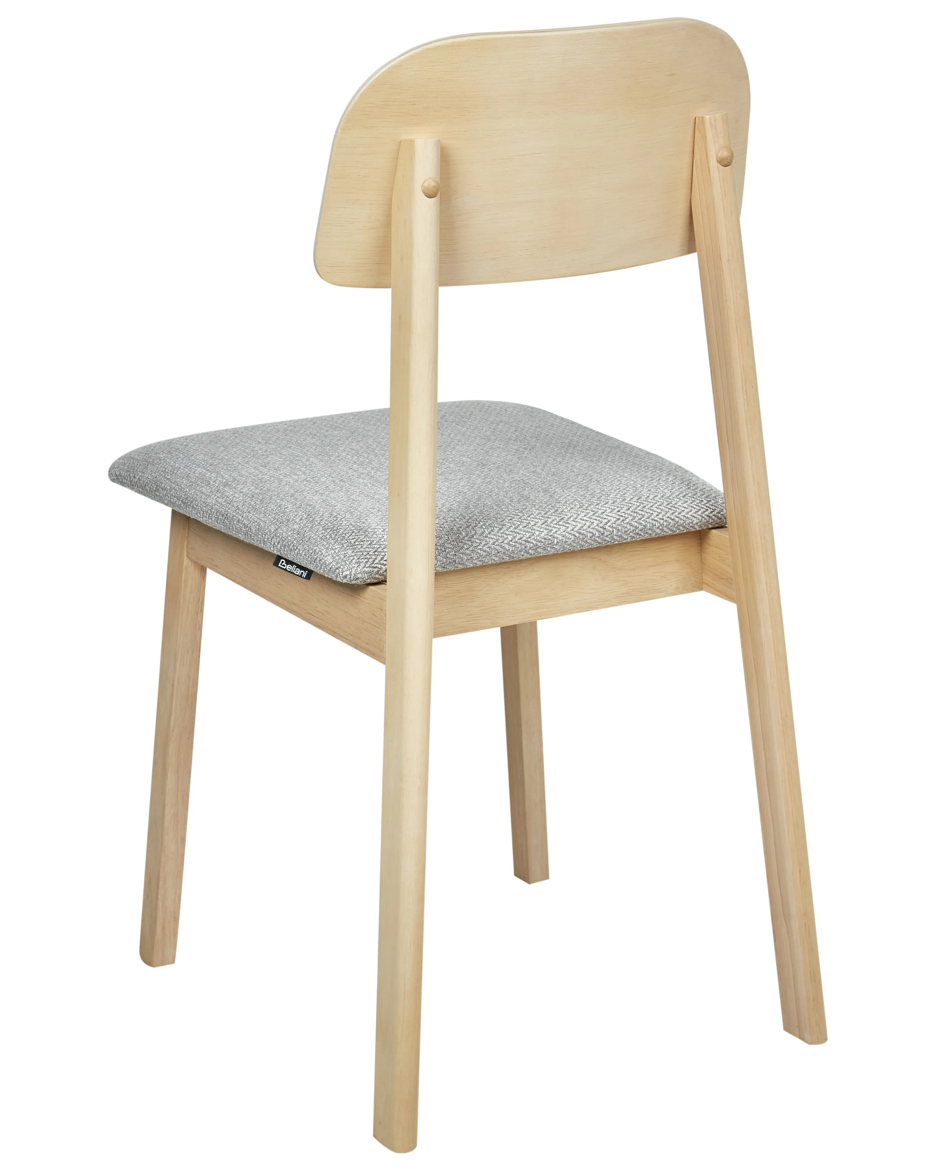 Set van 2 eetkamerstoelen SCANDIA Hout Lichtgrijs