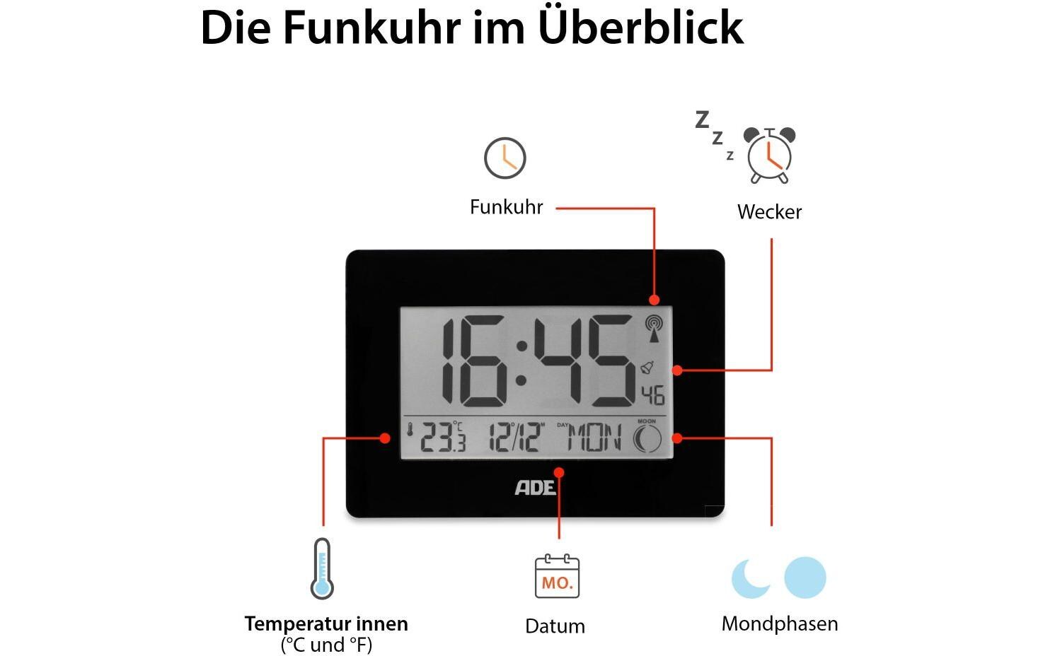 Funkuhr XXL-ZiffernDigitaler Funkwecker