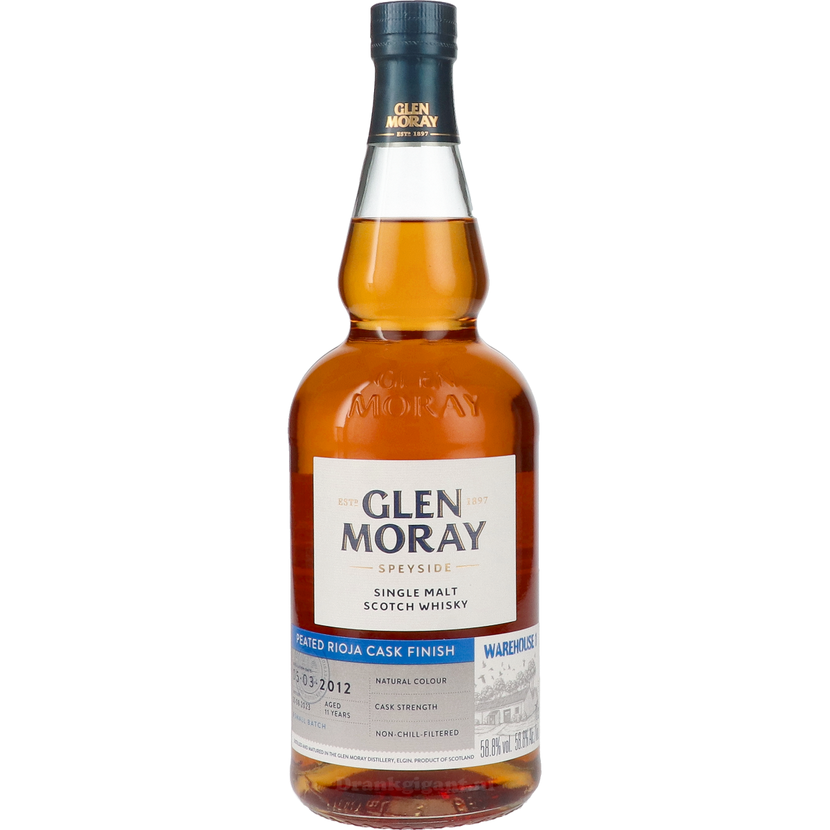 Glen Moray 11 Years Warehouse 1 Peated Rioja Cask Finish 70 cl