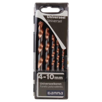 GAMMA 5-delige boren set universeel 4,5,6,8 en 10mm