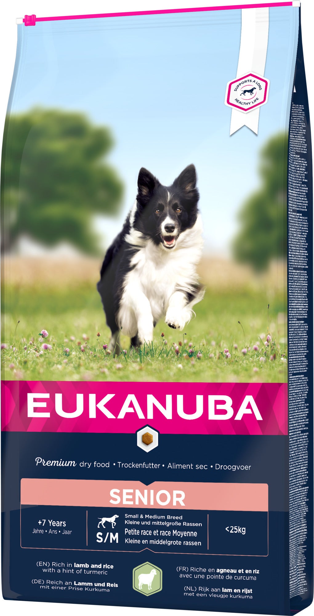 Eukanuba hondenvoer senior klein/middel lam en rijst 12 kg