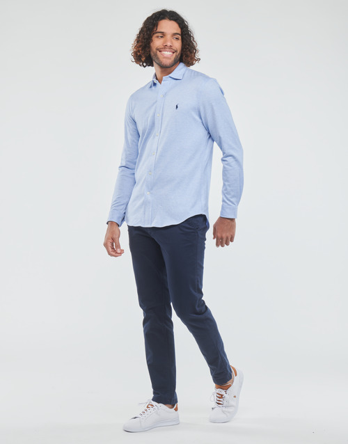 Polo Ralph Lauren - CHEMISE COUPE DROITE Azul / Celeste / Blanco