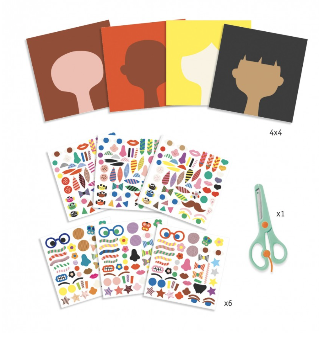 Djeco Djeco Creëer met stickers Kappers dj09045