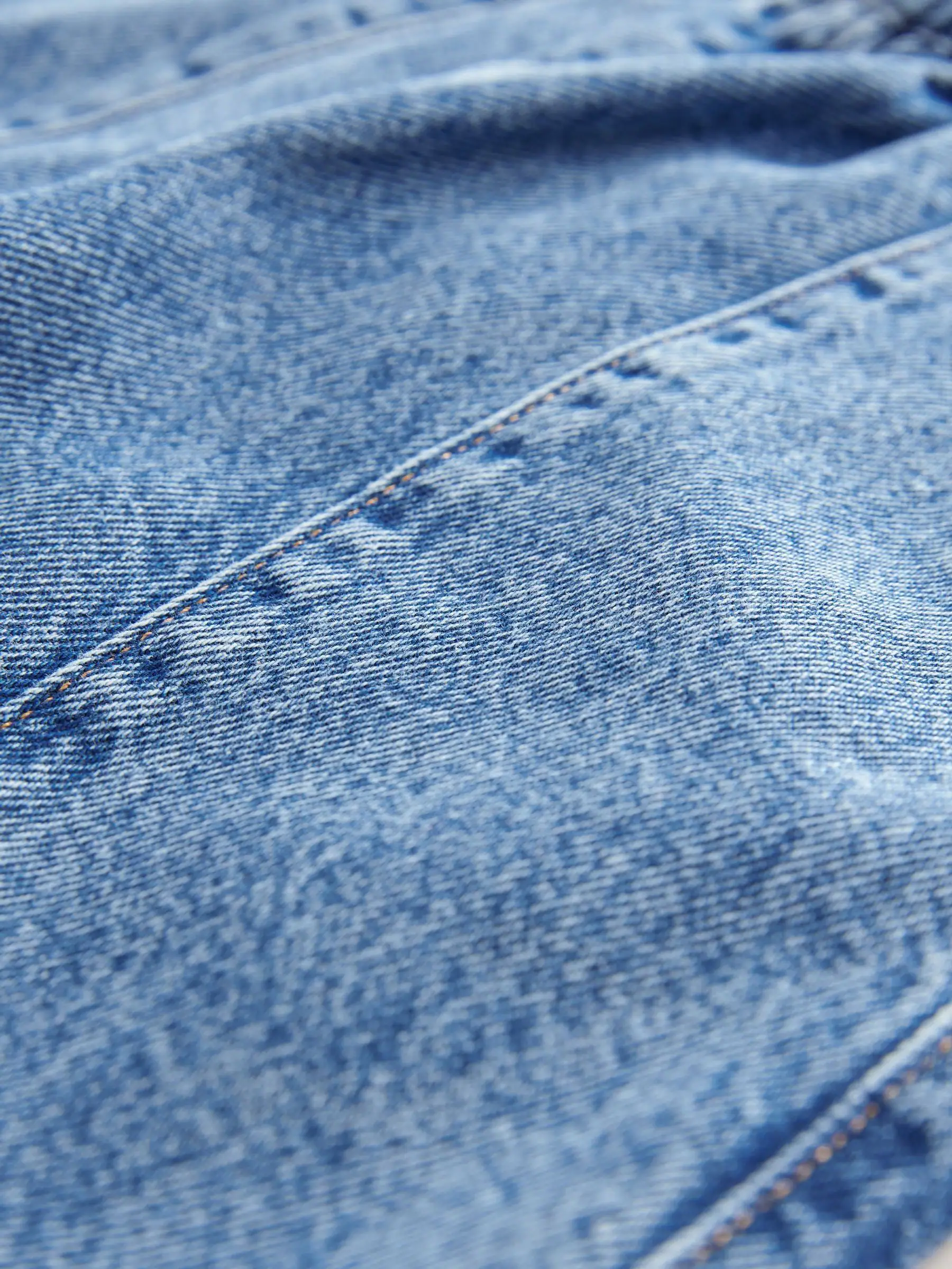 Middenblauw denim - Barrel jeans met elastische taille (3-16jr)