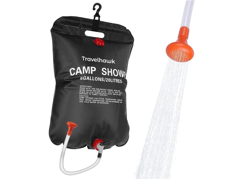 Travelhawk 20 liter campingdouche - Black