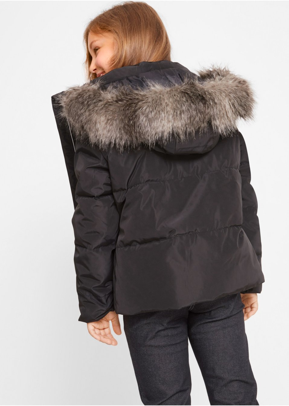 Veste fille matelassée à capuche