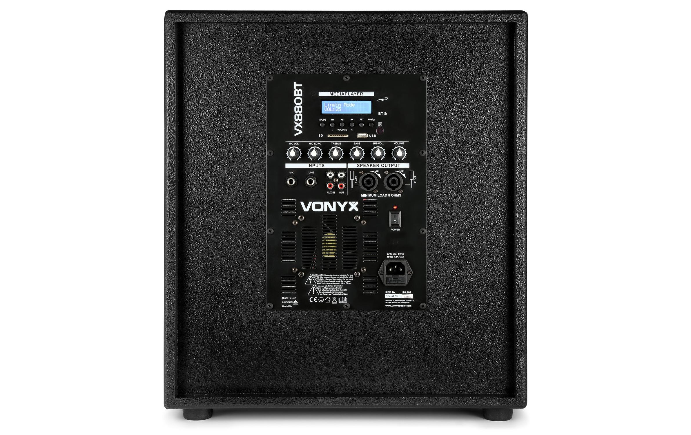 PA-System VX880BT<br>Mobiles Soundsystem mit Bluetooth und verkabeltem Mikrofon