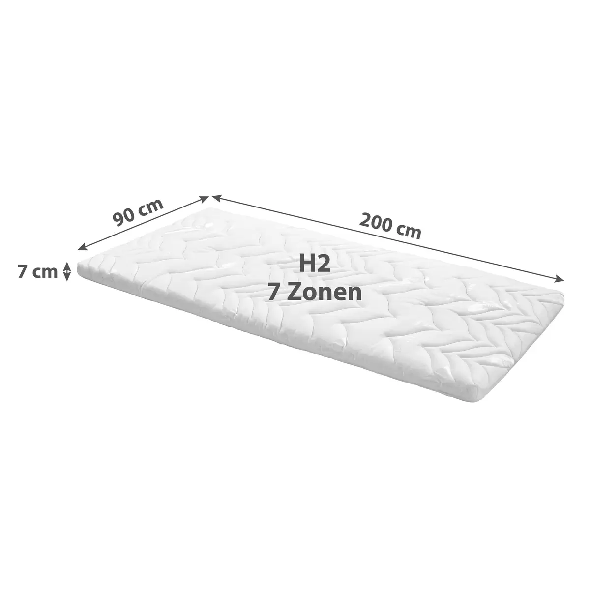 Topper Basic H2 90 x 200 weiss