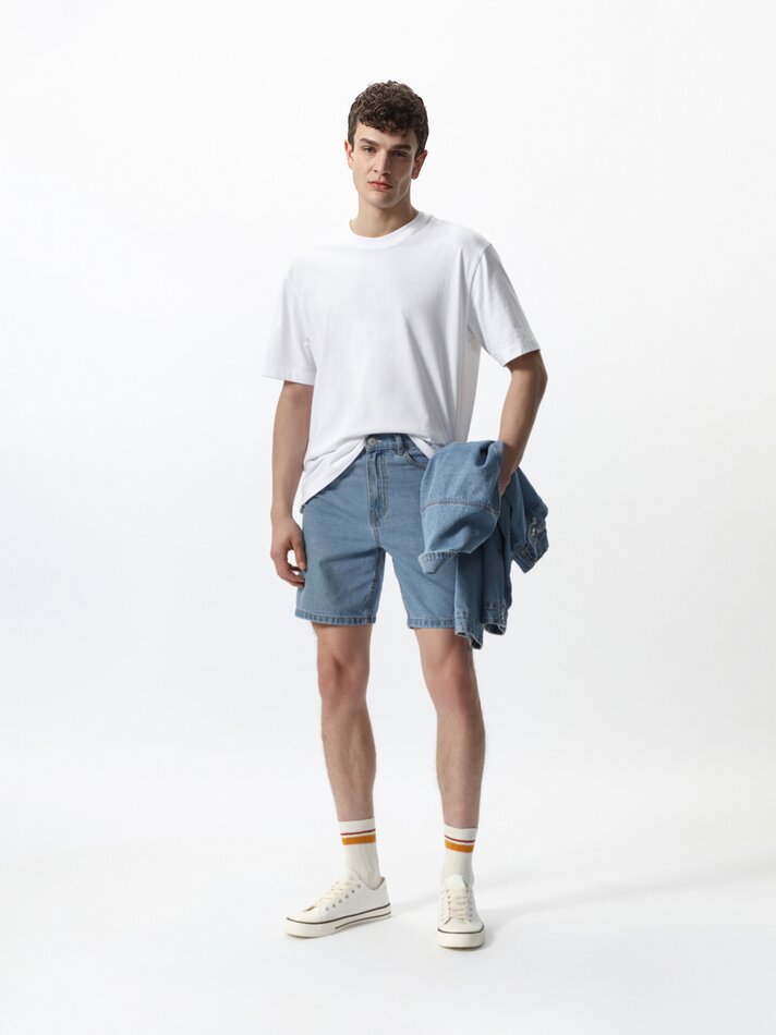 Bermuda jeans slim fit - Indigo