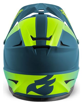 Casque Intégral Blugrass Intox Bleu Pétrole / Jaune Fluo 2022