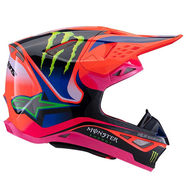 Alpinestars - Casque S-M10 Deegan Orange / Rose fluo / Bleu
