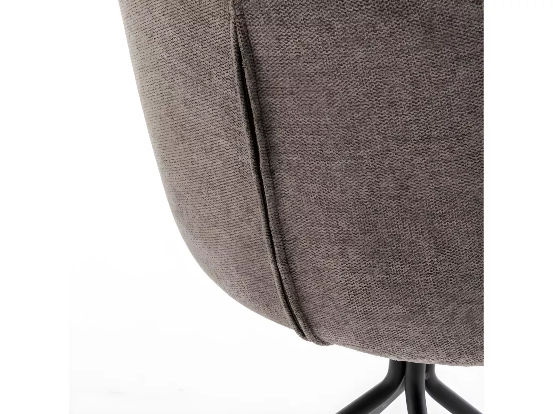 Kooij - Chaise de bureau en tissu et métal - Taupe