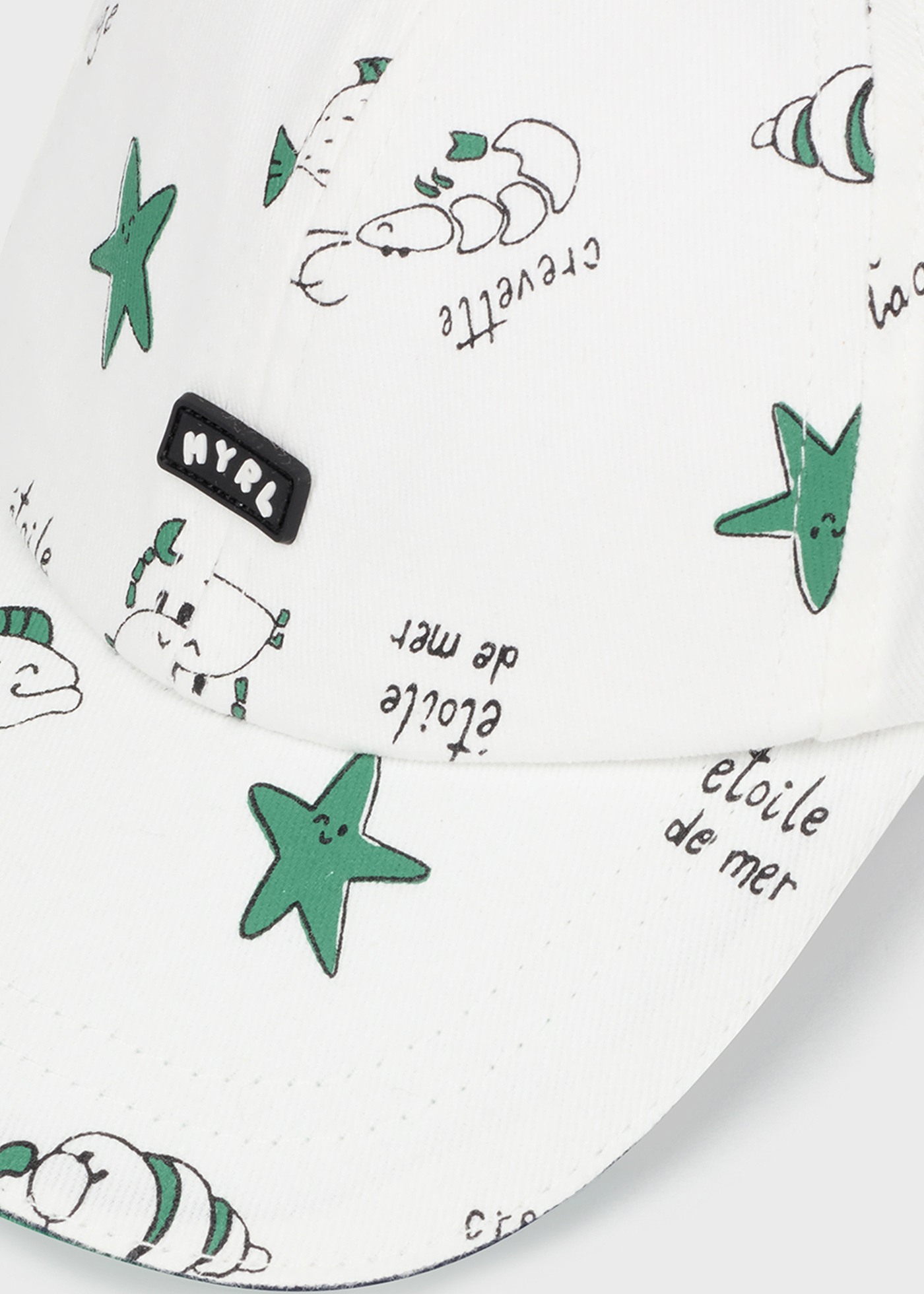 Boné de algodão estampado para bebê