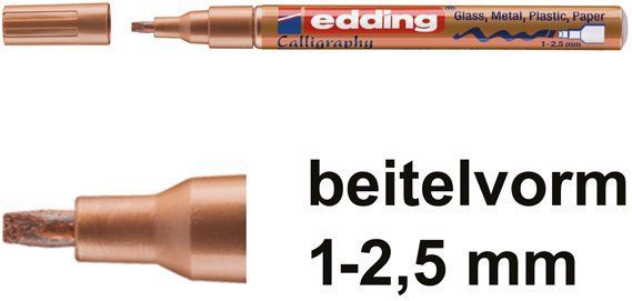 Edding - Lakmarker 753 - Koper - 1-2,5 mm - Set van 10