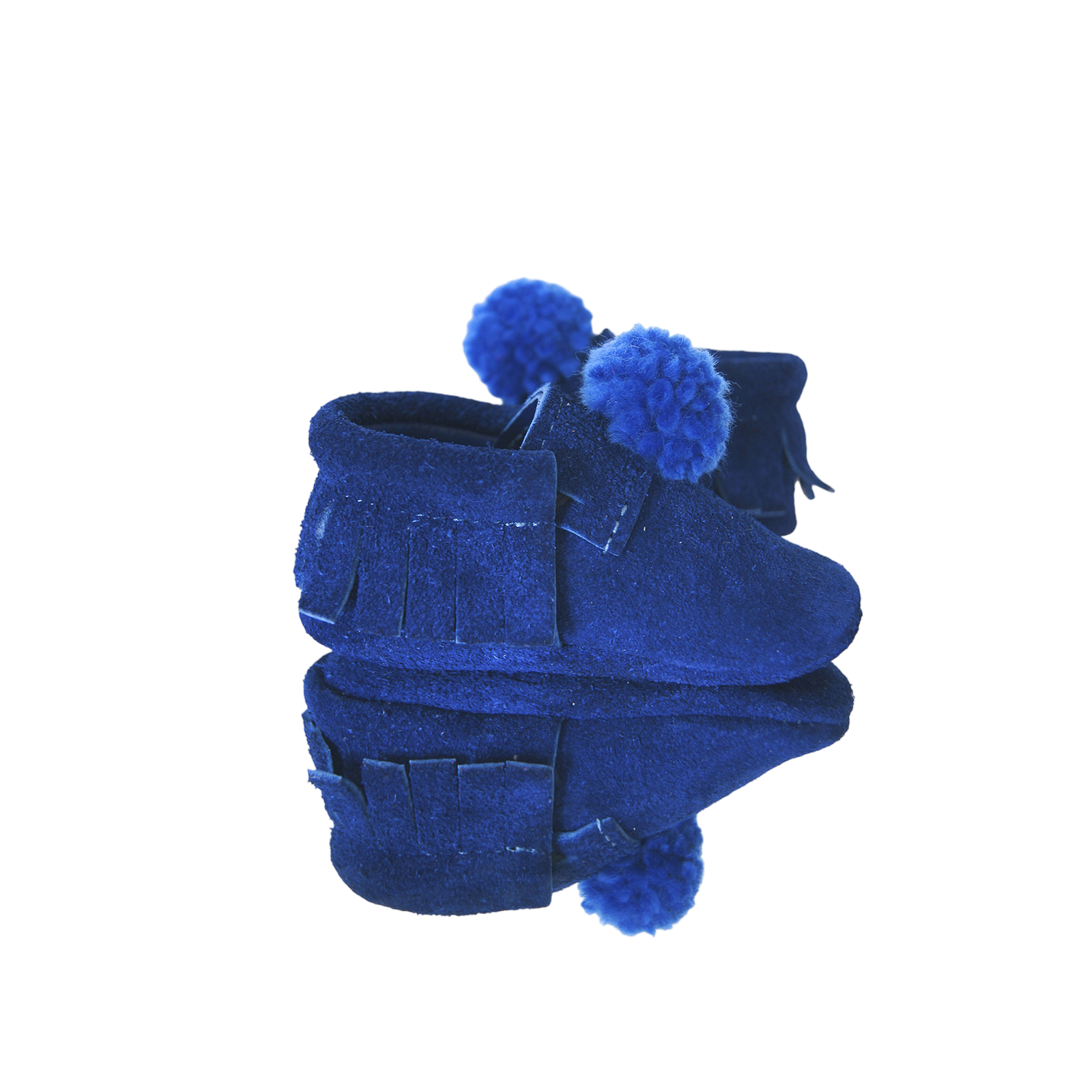 Mokassin Blue Pom Blau