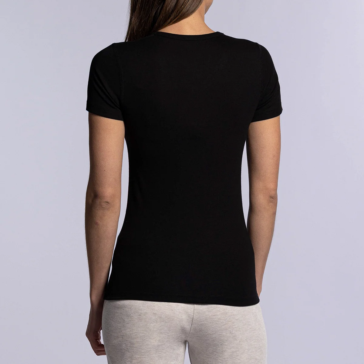 T-shirt manches courtes thermique femme noir