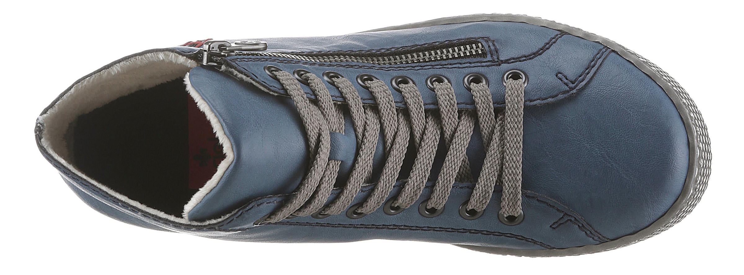 Rieker Schnürboots  , Schnürstiefelette, Casual-Boots mit Reissverschluss aussen