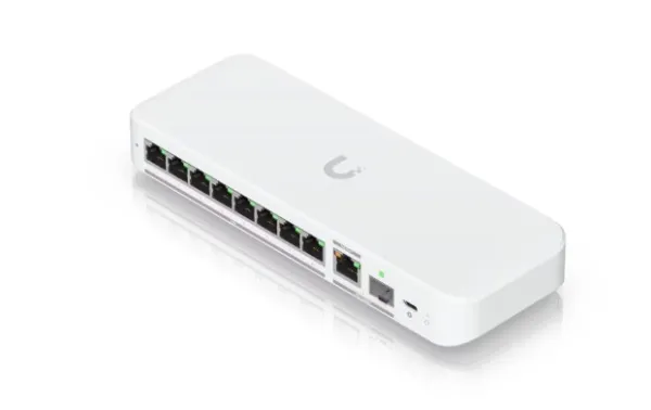 Ubiquiti UniFi Flex 2.5G - Switch - Administreret - 8 x 2.5GBase-T   1 x 10Gb Ethernet   1 x 10Gb Ethernet SFP  - desktop, væg-monterbar, DIN monterbar på skinne - PoE