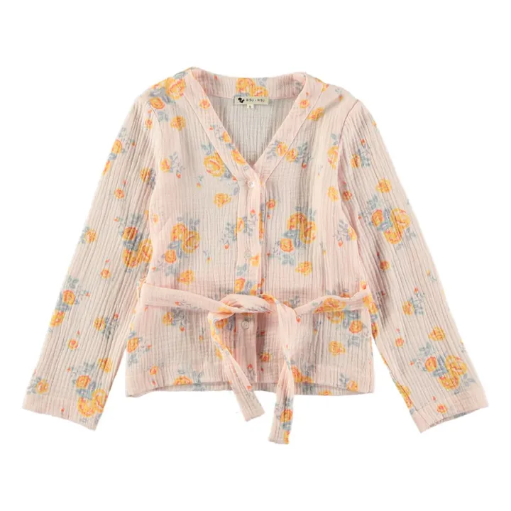 Risu Risu Kimono Luna Gaze de Coton Bio | Rose pâle
