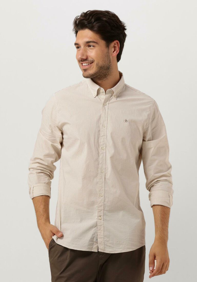 SCOTCH & SODA gebroken wit scotch & soda casual overhemd essential stripe poplin shirt