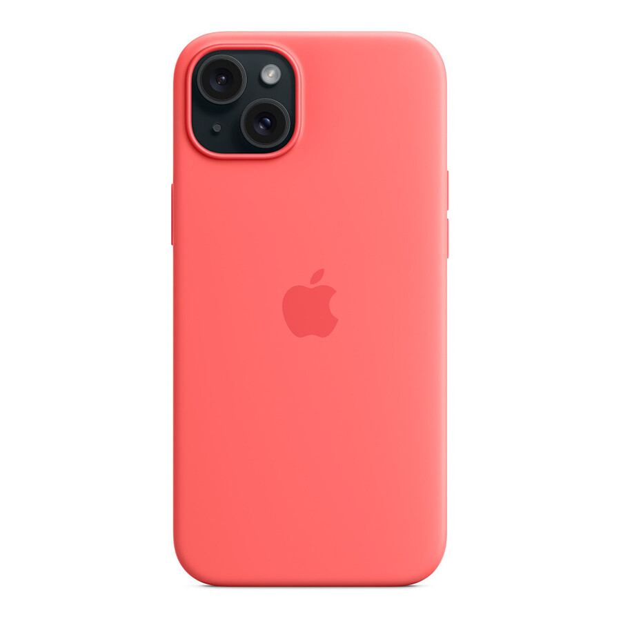 Apple Coque en silicone avec MagSafe pour iPhone 15 Plus - Goyave