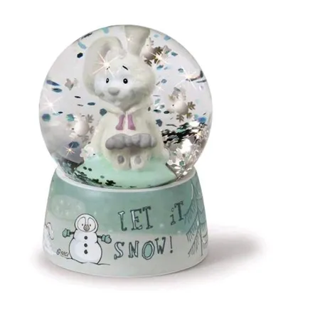 NICI Winter 2015 Schüttelkugel Schneehase Linni, 6,5cm