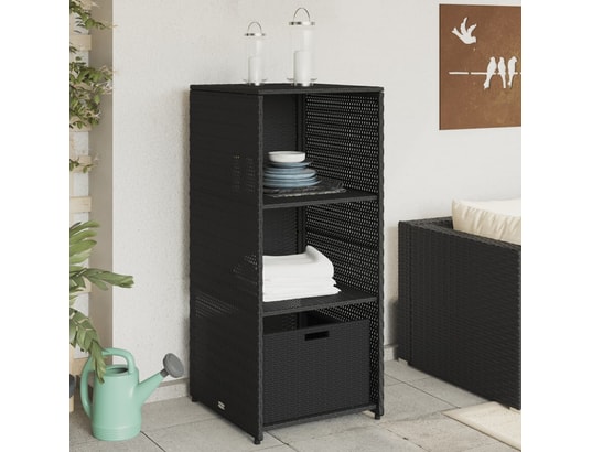 VIDAXL - Armoire de jardin Armoire de rangement de jardin noir 50x55x115 cm résine tres...