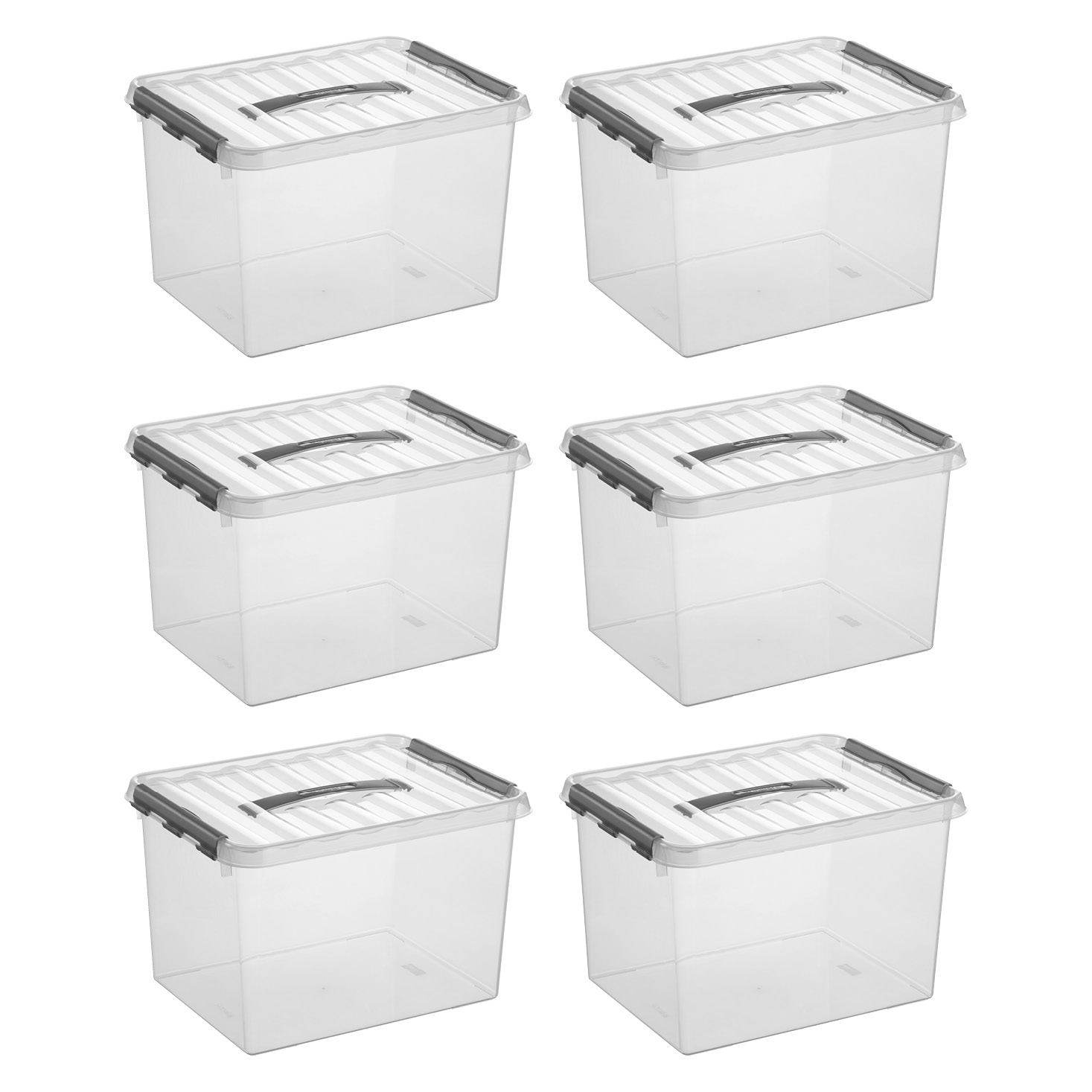 Sunware Q-line 22 liter set van 6 opbergboxen