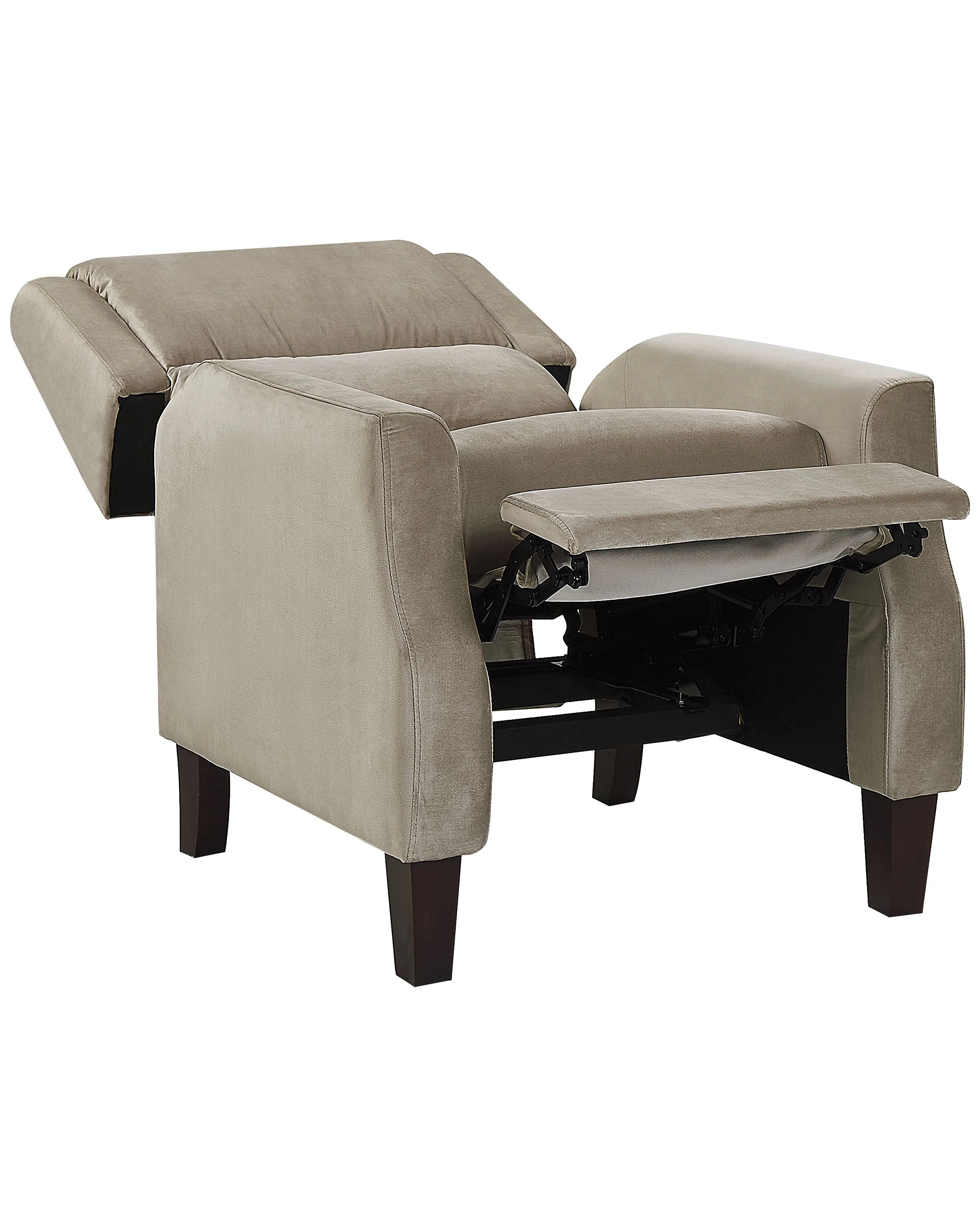 Relaxfauteuil EGERSUND Fluweel Taupe