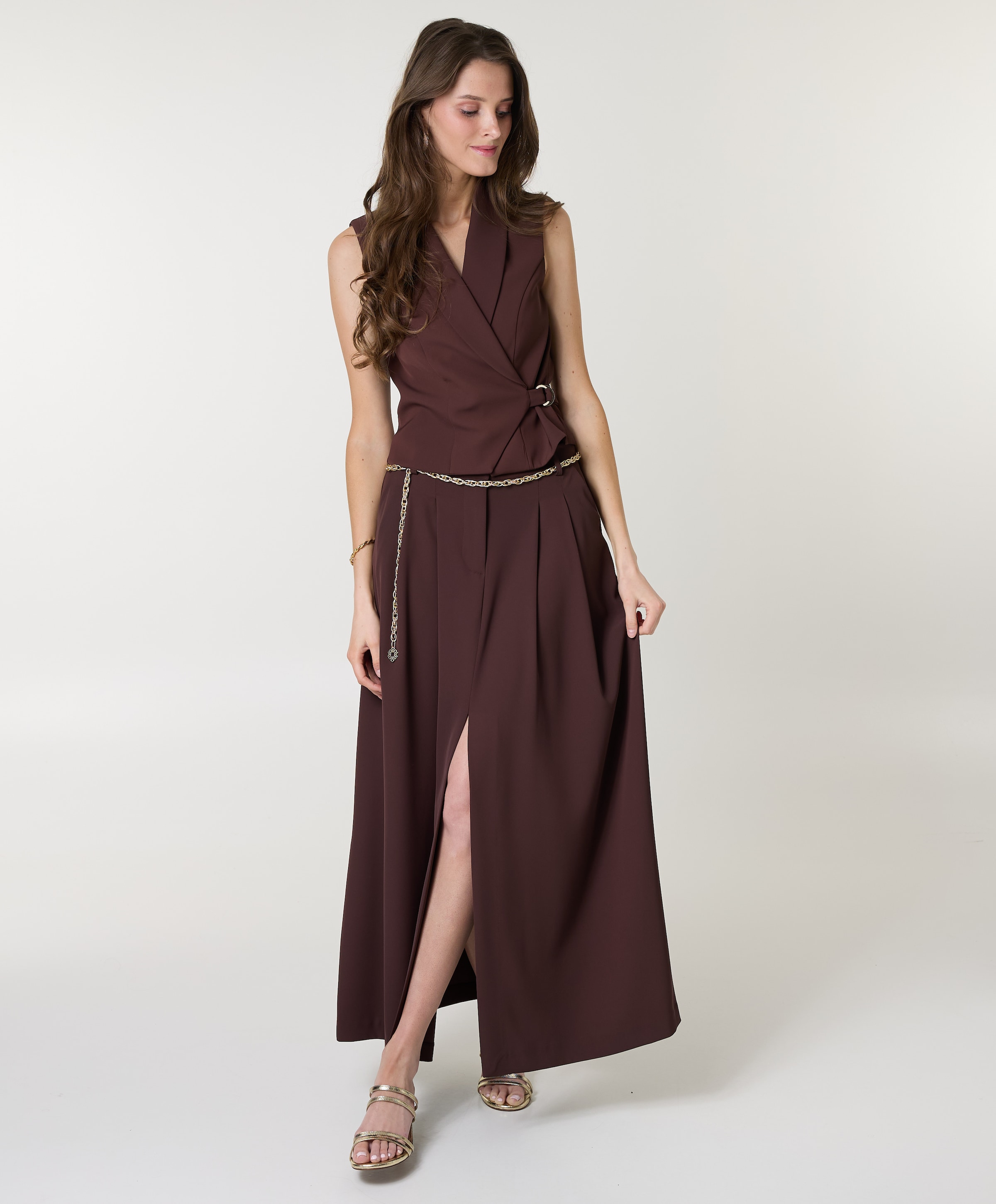 Rinascimento Dames rok bruin