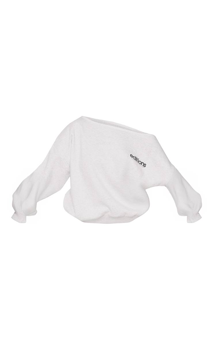 Gris Sweat Top Épaules Dénudées Éditions Shape