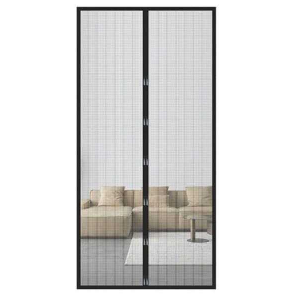 Magnetisk myggnett for dør - myggdør med magnet 210x100cm svart