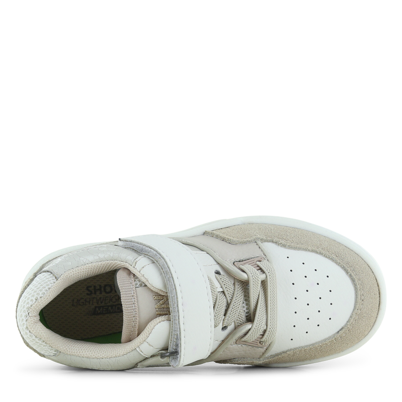 Shoesme wit met beige sneaker Microfiber leer, Suède | Meisjes schoenen