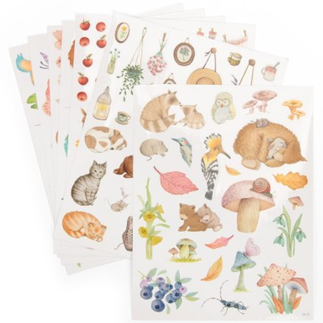 Moulin roty kleur- en stickerboek les rosalies